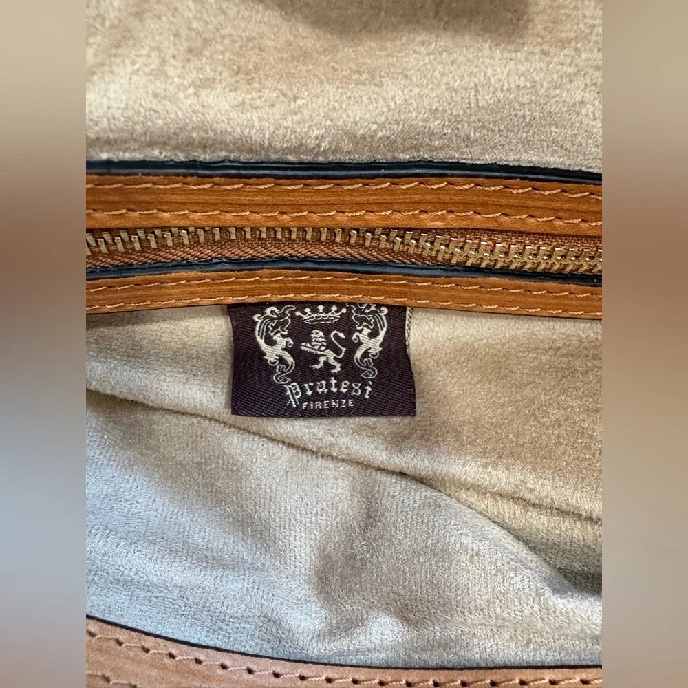 PRATESI Sarteano Shoulder Bag Bamboo Handle S291/PCE - Summer Brown
